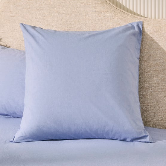 Stonewashed Cotton Chambray Blue Pillowcases