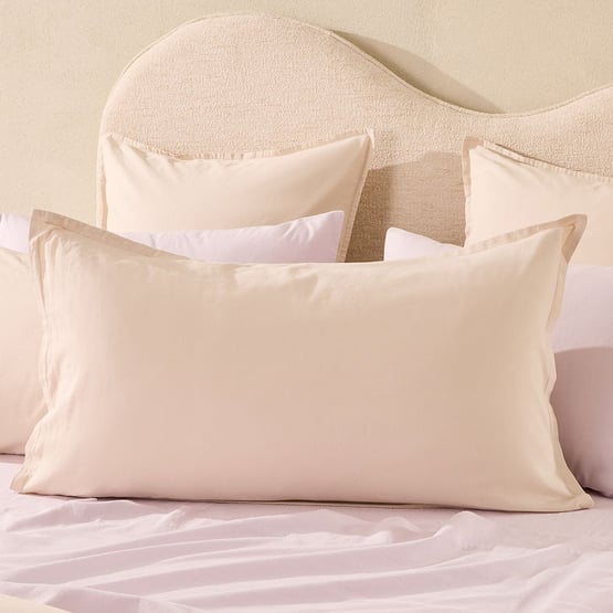Relaxed Linen Look Natural Pillowcases
