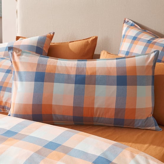 Yarn Dye Earth Check Pillowcases