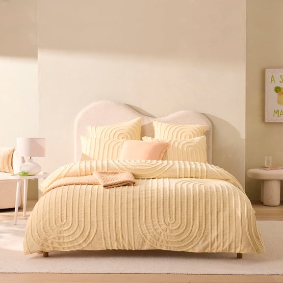 Kori Butter Tufted Quilt Cover Separates