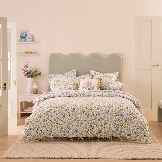 Josephine Floral Soft Blue Quilt Cover Set + Separates