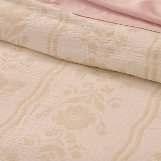 Garden House Natural Jacquard Quilt Cover Separates