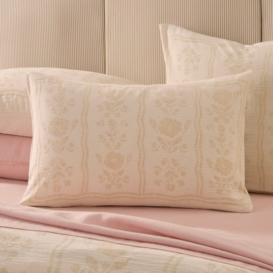 Garden House Natural Jacquard Pillowcases