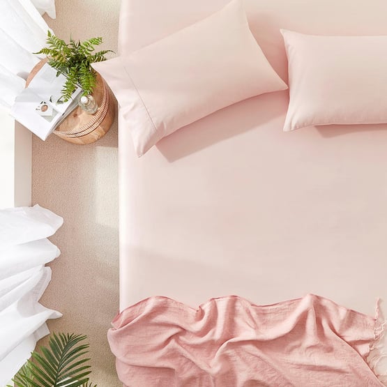 Worlds Softest Cotton Crystal Pink Fitted Sheet Separates