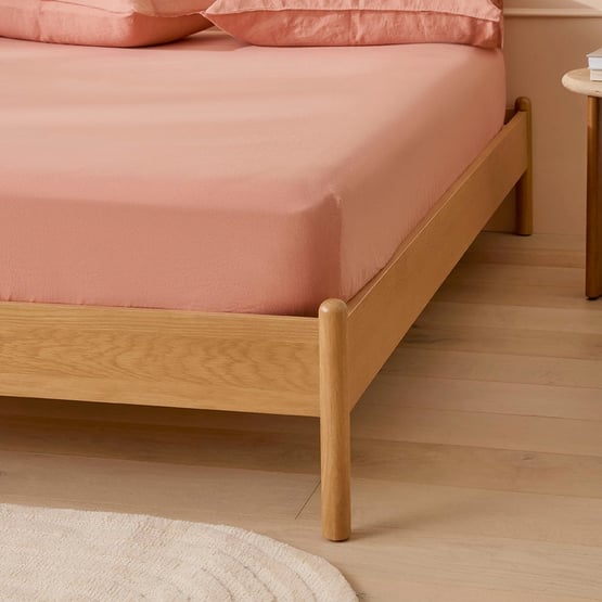 Vintage Washed Linen Muted Clay Sheet Separates