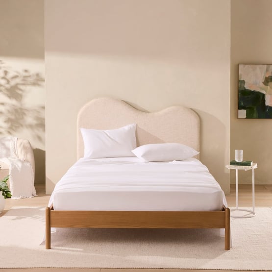 Relaxed Linen Look White Sheet Set