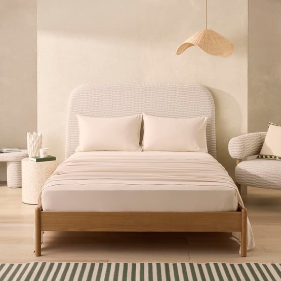 Relaxed Linen Look Natural Sheet Set