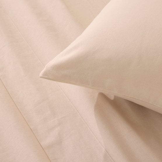Relaxed Linen Look Natural Sheet Set