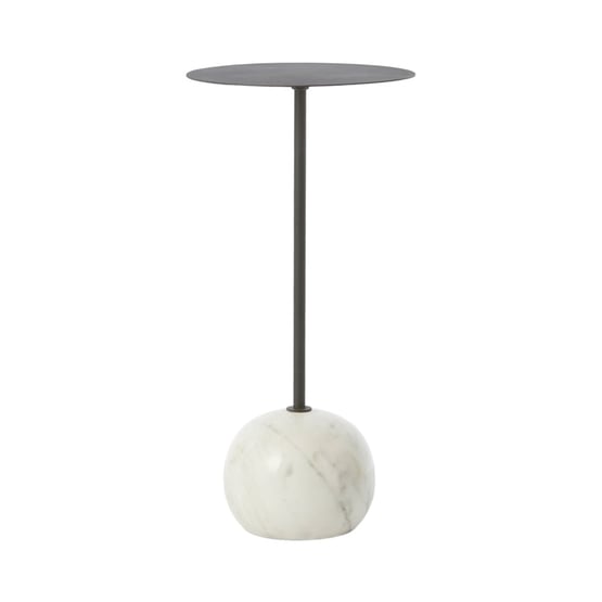 Gordy Black & White Marble Drinks Table