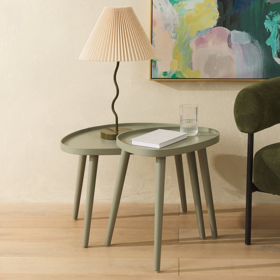Pebble Sage Tripod Table Collection
