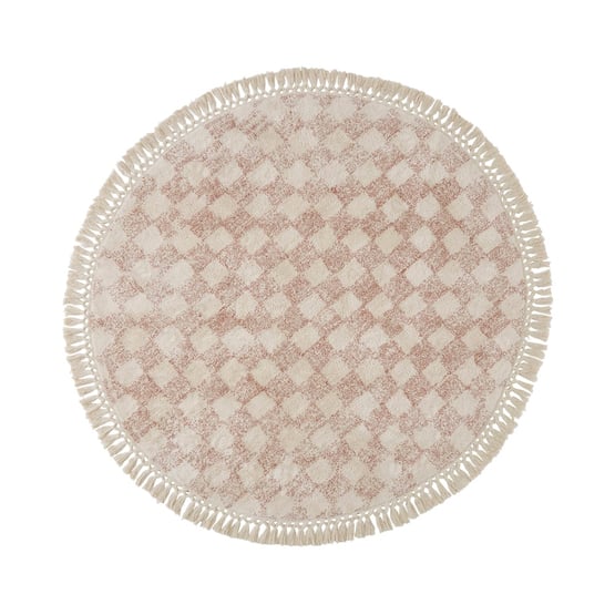 Hanover Caramel & Natural Check Round Rug