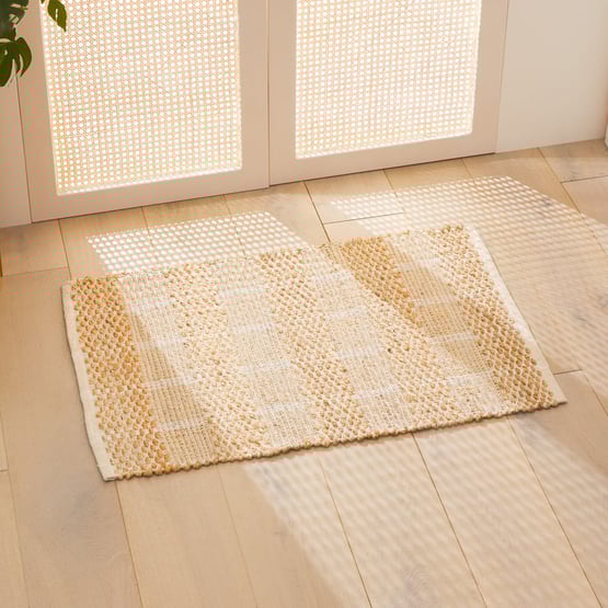 Bali White & Jute Indoor Mat