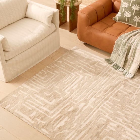 Modern Beige & Ivory Rug