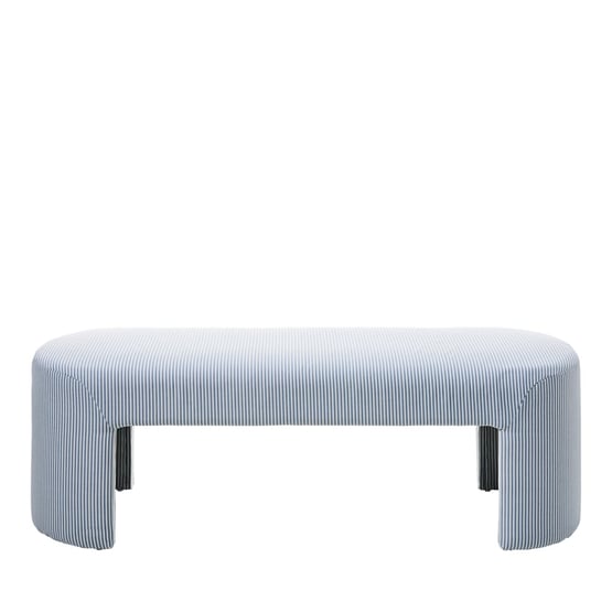 Essay Light Blue Stripe Bench Seat
