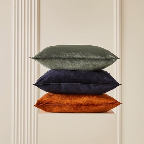 Cairo Navy Velvet Cushion