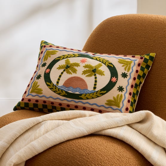 Natures Resort Green & Earth Cushion