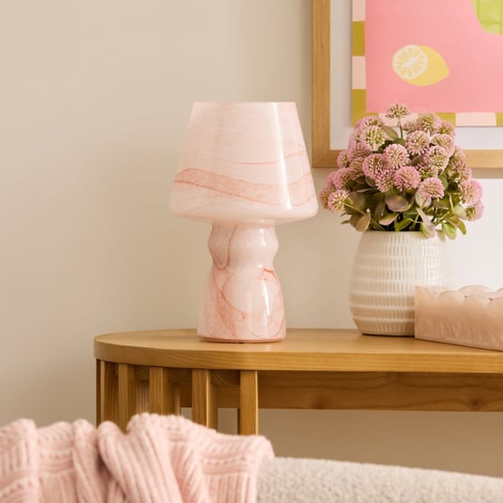 Gigi Blush Swirl Table Light