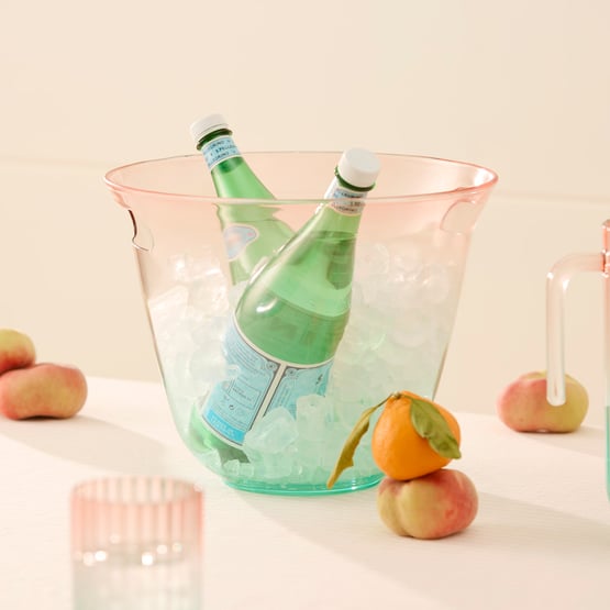 Positano Blue & Pink Ice Bucket
