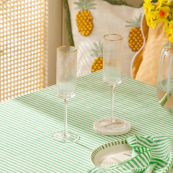 Florence Clear & Gold Flute Pack of 2
