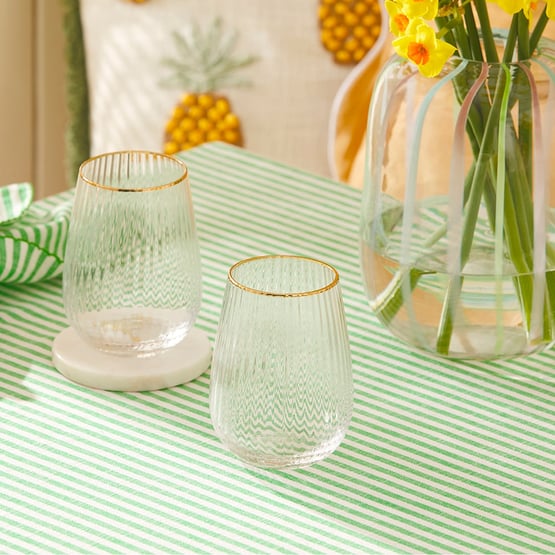 Florence Clear & Gold Tumbler Pack of 2
