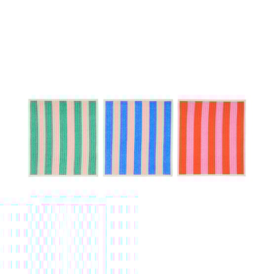 Stripes Printed Dishcloth Pack of 3