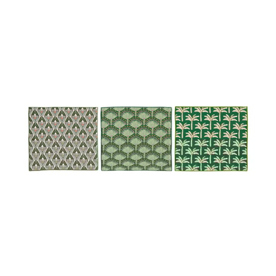 Juniper Palm Printed Washcloth Pack of 3
