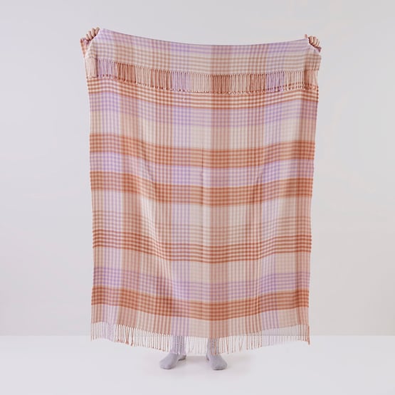 Alexia Natural Check Throw