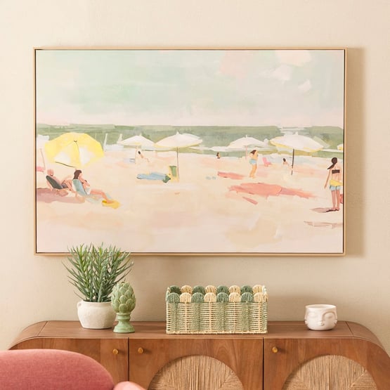 Ocean Beach Scene Canvas
