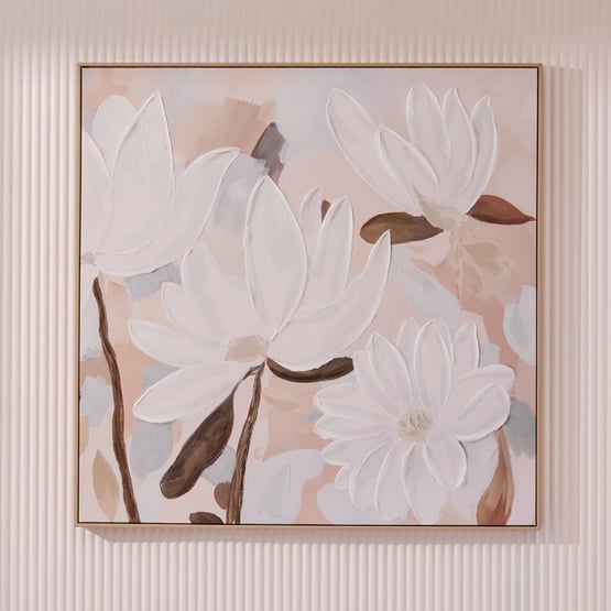 Floral Life Flower Garden Square Canvas