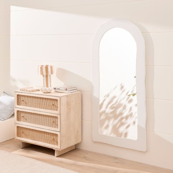 Winnie White Floor Arch Mirror