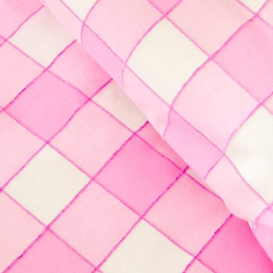 Carter Fuchsia Check Quilt Cover Set