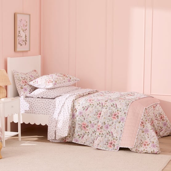 Fleur Harris Sage Sleeping Flutterbunny Coverlet