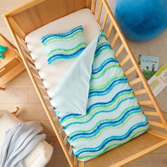 Wavy Tufted Multi Cot Quilt Cover Set