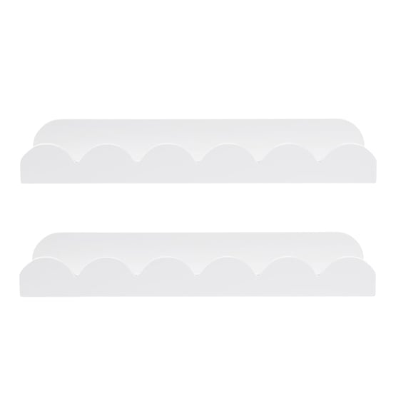 Sadie Scallop White Book Shelf Pack of 2
