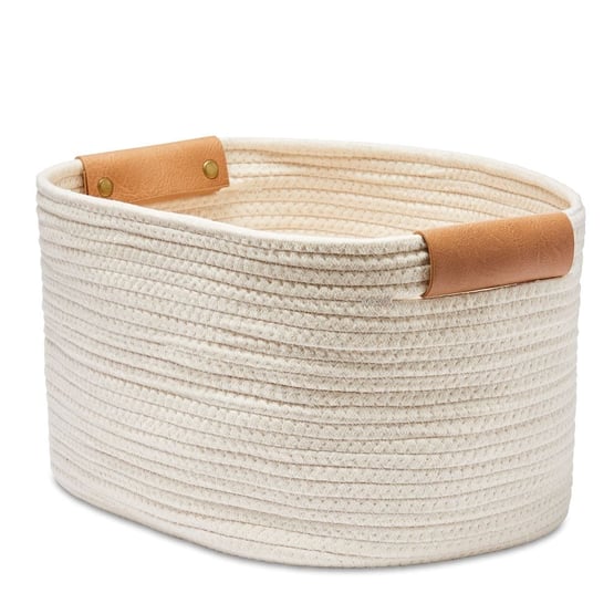 Cooper Natural & Tan Medium Rectangle Storage Basket