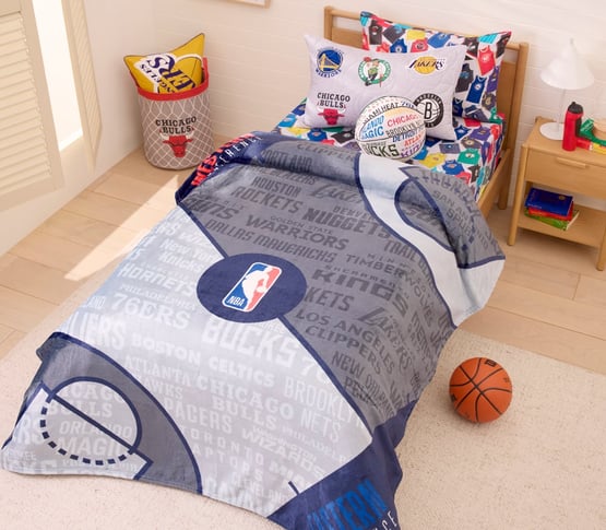 NBA Teams Grey Ultra Soft Blanket