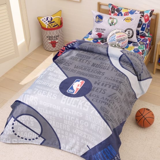 NBA Teams Grey Ultra Soft Blanket