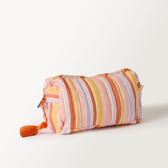 Sunlit Stripe Cosmetic Bag