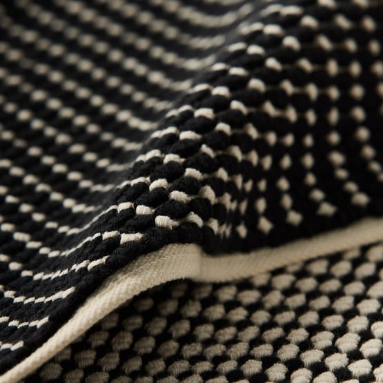 European Collection Black & Natural Bath Mat