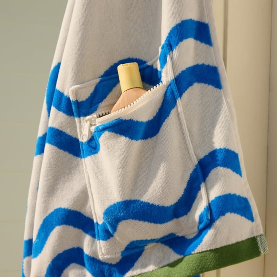 Swell Marina Luxe Velour Pocket Beach Towel