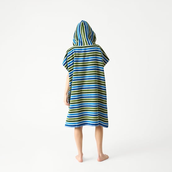 Coogee Blue & Green Hooded Beach Towel