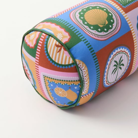 Byron Blue Cylinder Beach Pillow