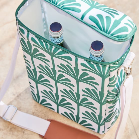 Green Palm Wine Cooler Bag
