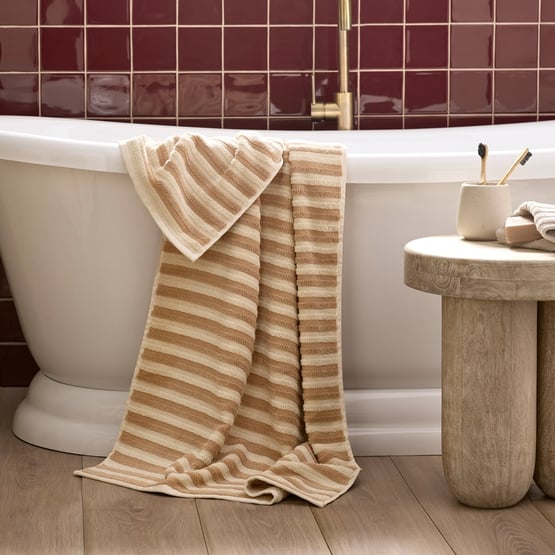 Greenwich Natural Stripe Towel Range