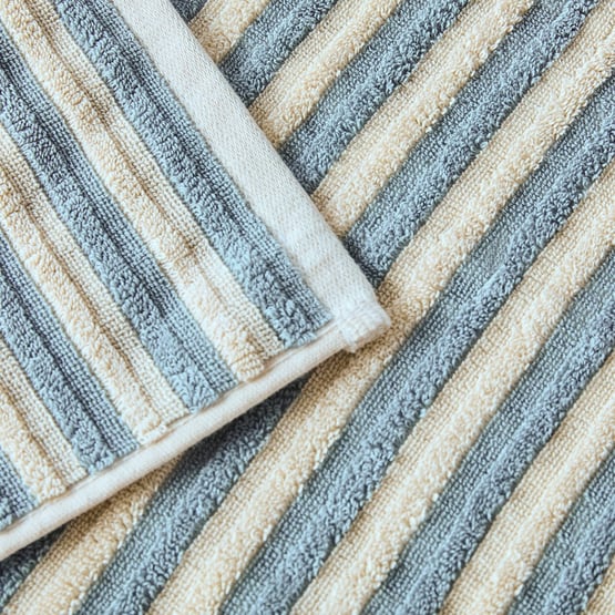 Greenwich Sea Blue Stripe Towel Range