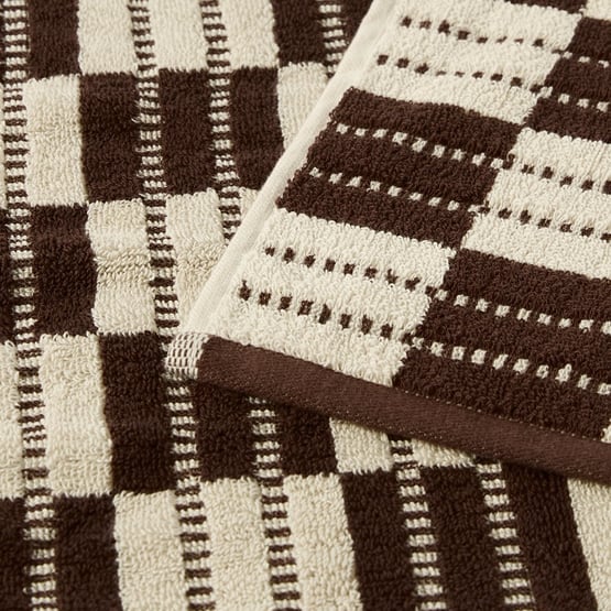 Hamilton Check Chocolate & Natural Towel Range