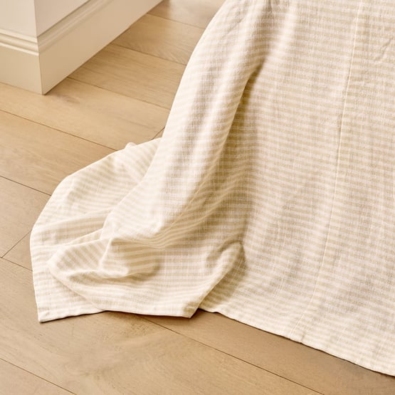 Noa Natural & White Stripe Bedcover Separates
