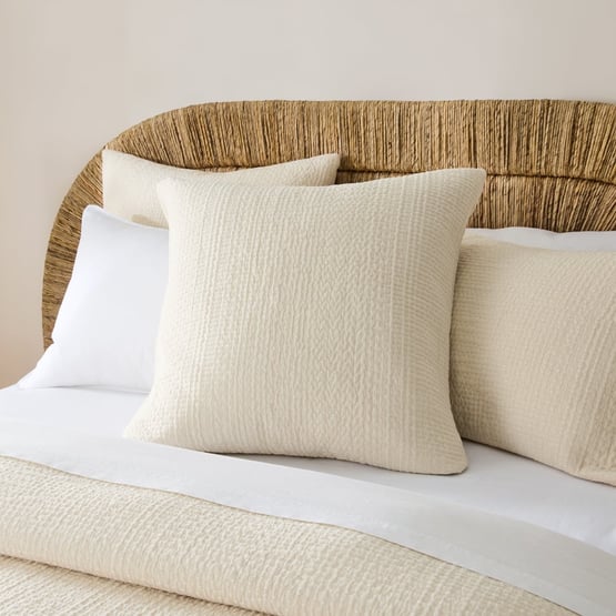 Haven Coconut Quilted Pillowcases