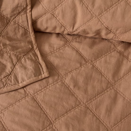 Stonewashed Cotton Fudge Quilted Coverlet Separates