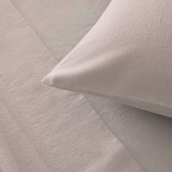 Flannelette Plain Dye Silver Sheet Set